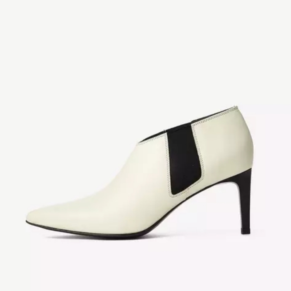 New in Box Rag & Bone Beha Chelsea Leather Bootie Sz 6.5 Antique White